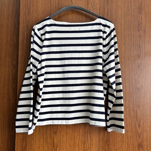 J.Crew Classic mariner cloth boatneck T shirt in stripe, Med - Picture 4 of 8